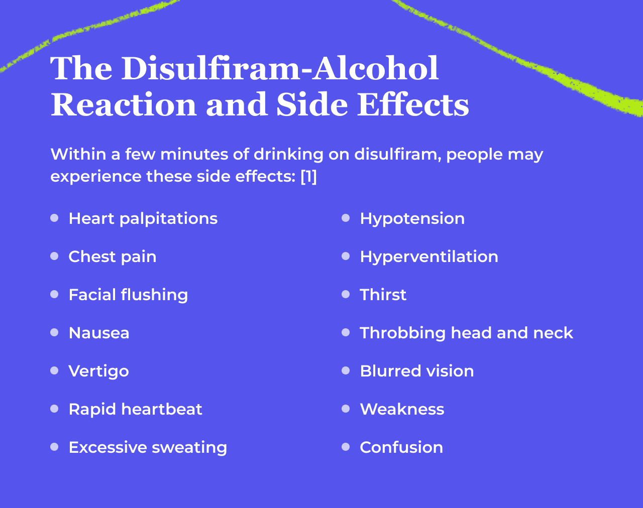 The disulfiram-alcohol reaction and side effects