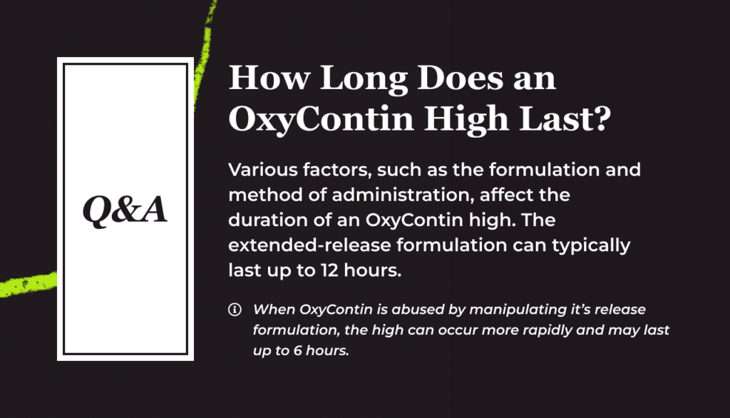 How Long Does an Oxycontin High Last