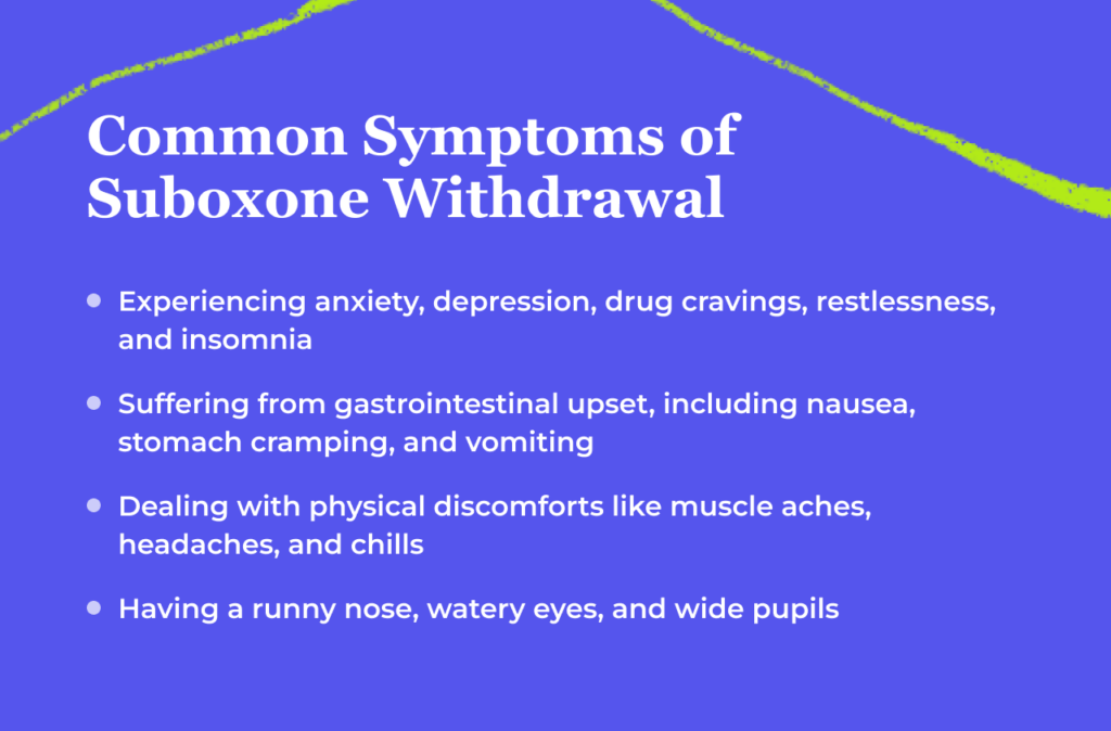 Common Symptoms of Suboxone Withdrawal